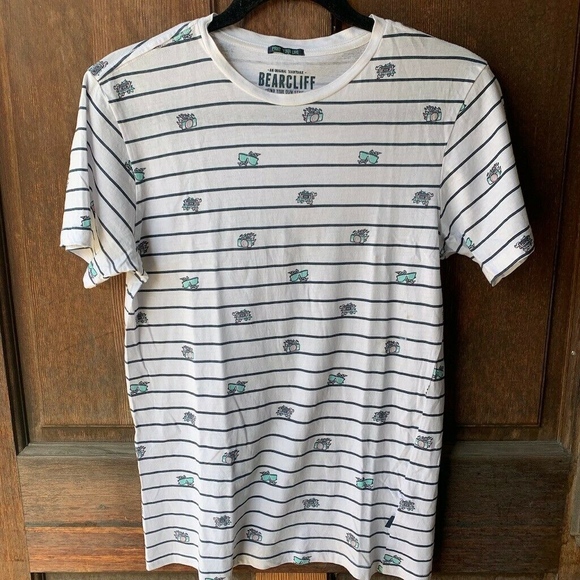 Bearcliff tee with cameras glasses and stripes - Picture 1 of 4